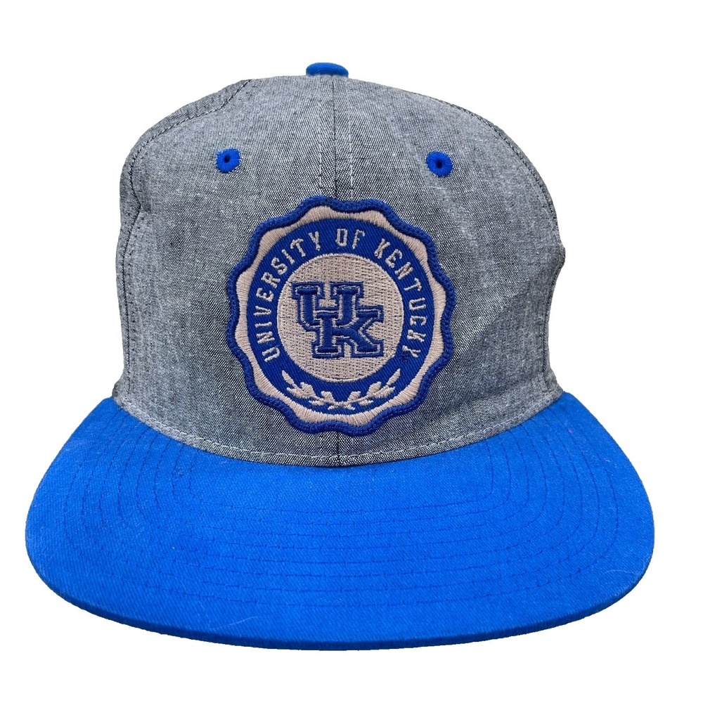 Kentucky Wildcats Hat Cap Snapback Blue Gray Crest‎ Logo Adjustable Mens Heather